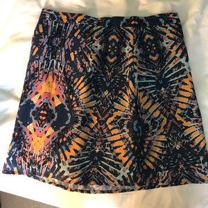 Silk mini skirt